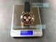 QF Top Clone Gain Weight Rolex Black Face Daytona Rose Gold 4131 Oysterflex Strap Watch (7)_th.jpg